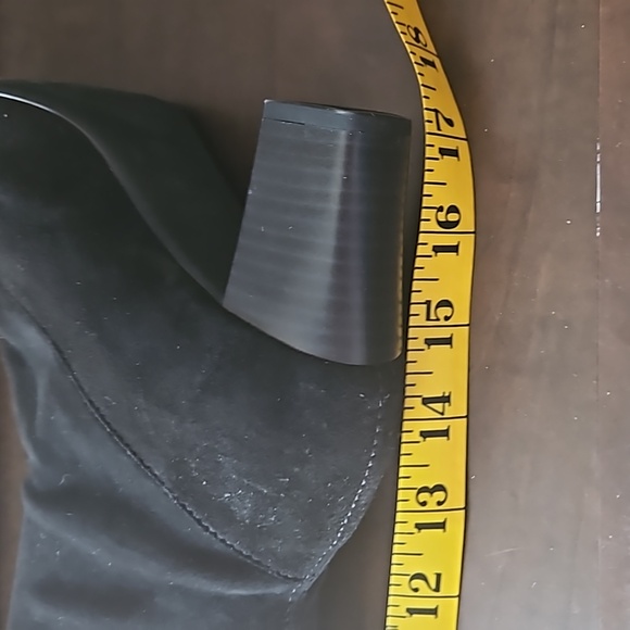 Peter Kaiser black suede pull on, heeled boots - Picture 5 of 5